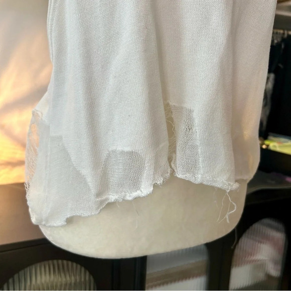 Tricot Alexander Wang Womens Sheer Raceback Knit Tank Top - Picture 5 of 9